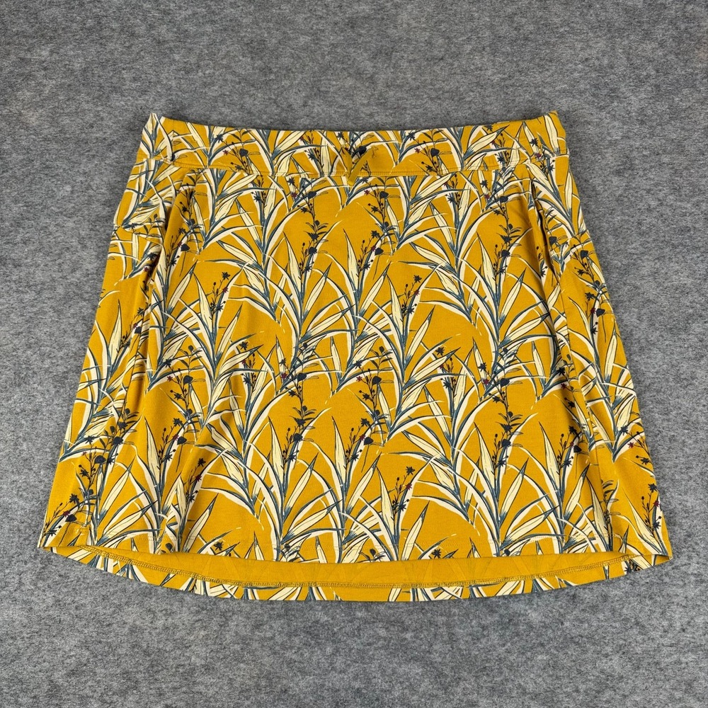 Kuhl Floral Skirt UPF Pockets Yellow Womens Large L